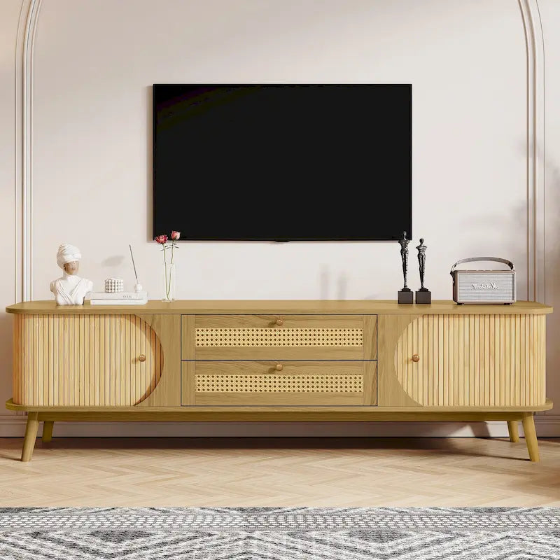 Meuble TV en rotin moderne