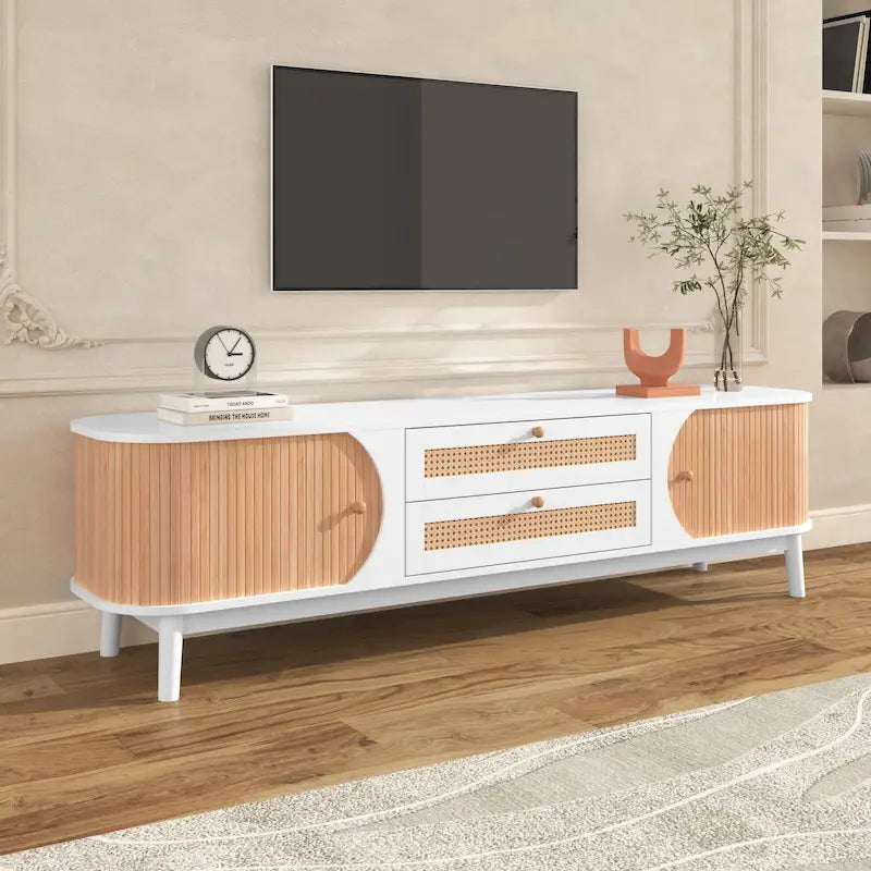 Meuble TV en rotin moderne