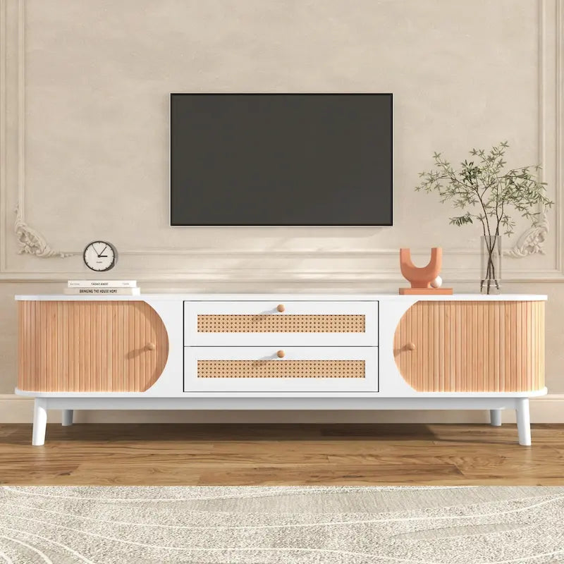 Meuble TV en rotin moderne