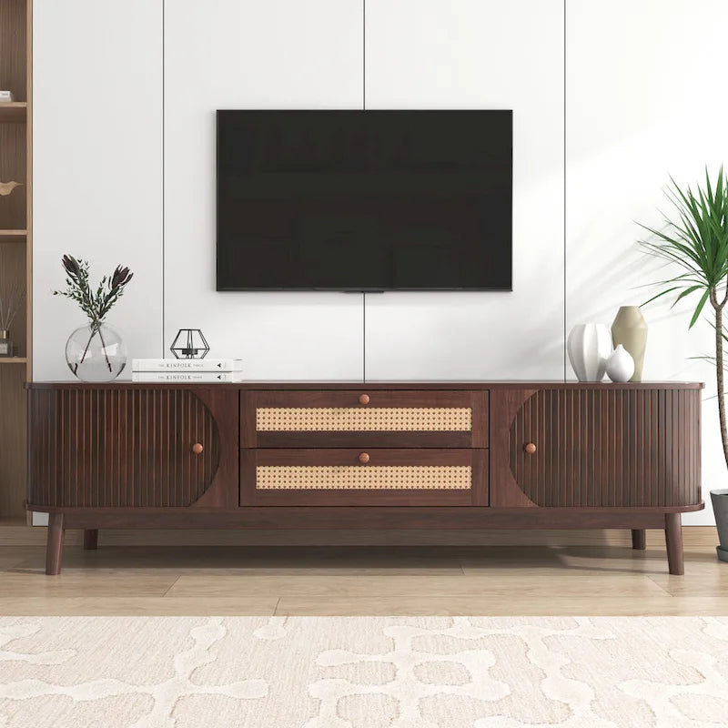 Meuble TV en rotin moderne
