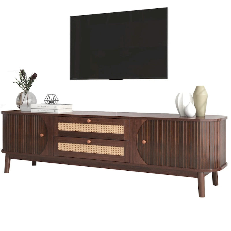 Meuble TV en rotin moderne