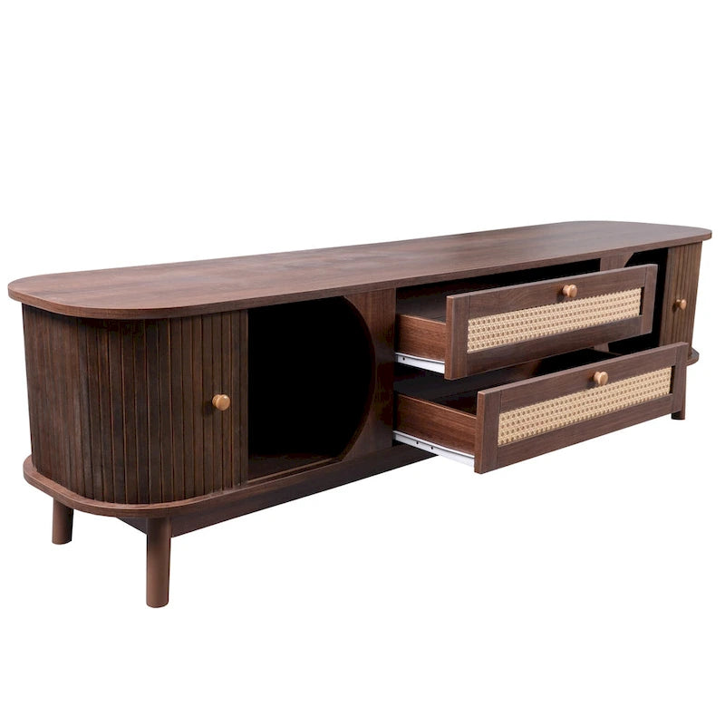 Meuble TV en rotin moderne