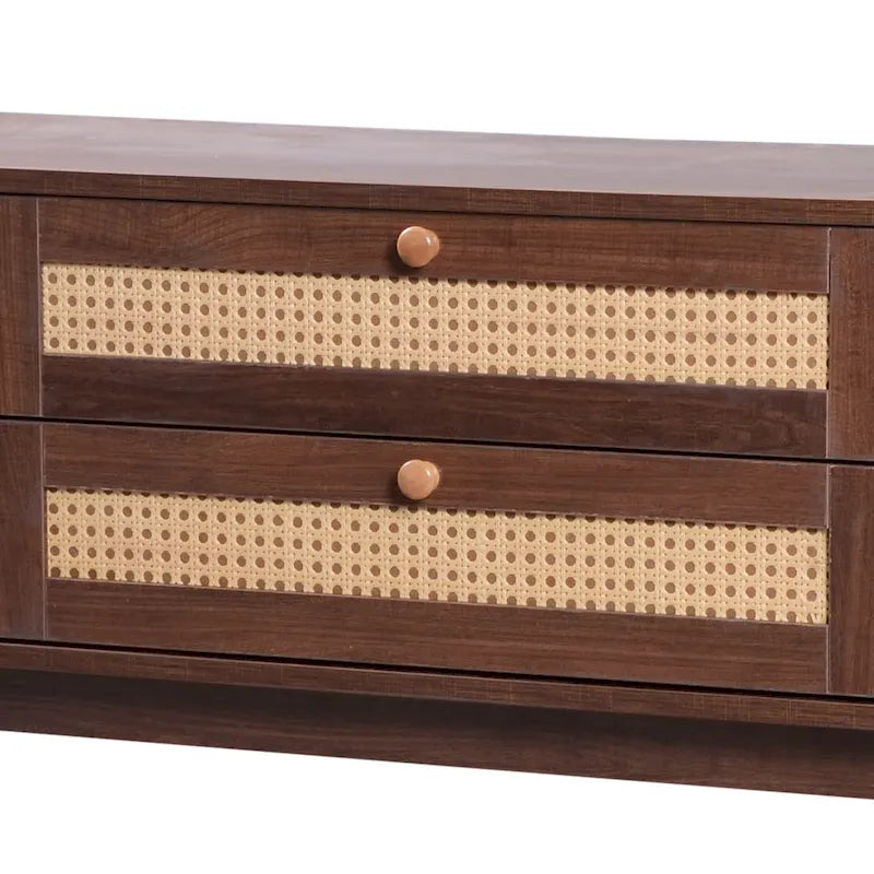 Meuble TV en rotin moderne