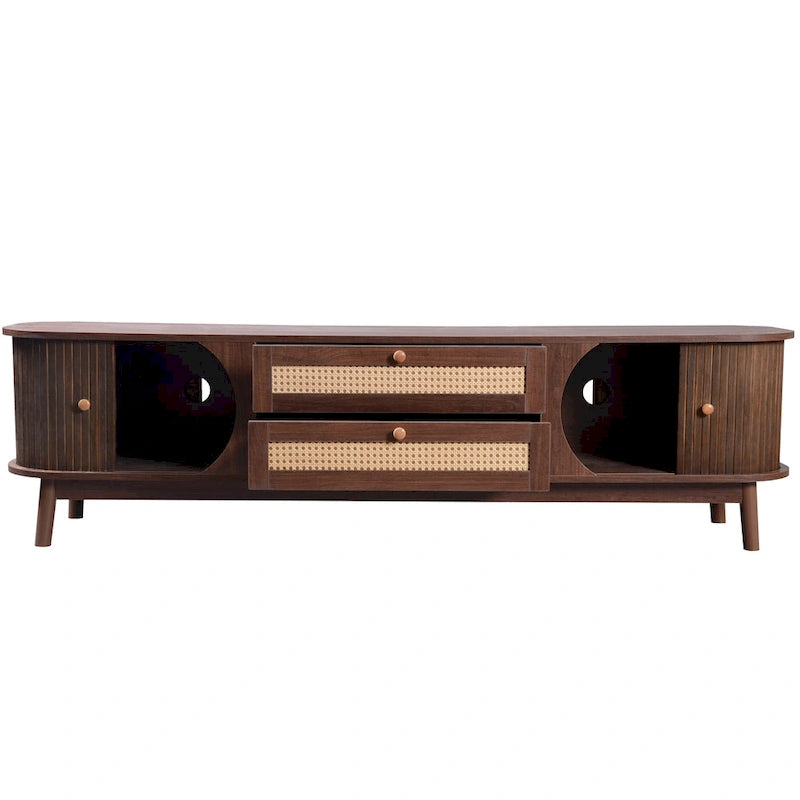 Meuble TV en rotin moderne