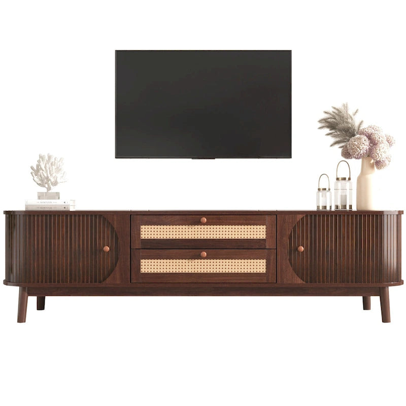 Meuble TV en rotin moderne