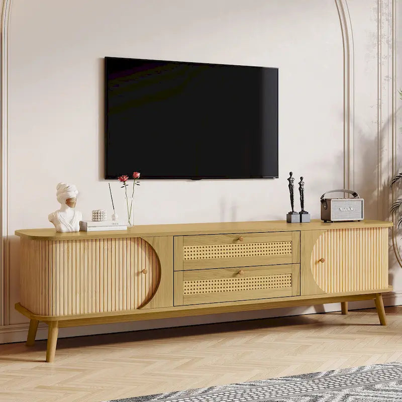 Meuble TV en rotin moderne