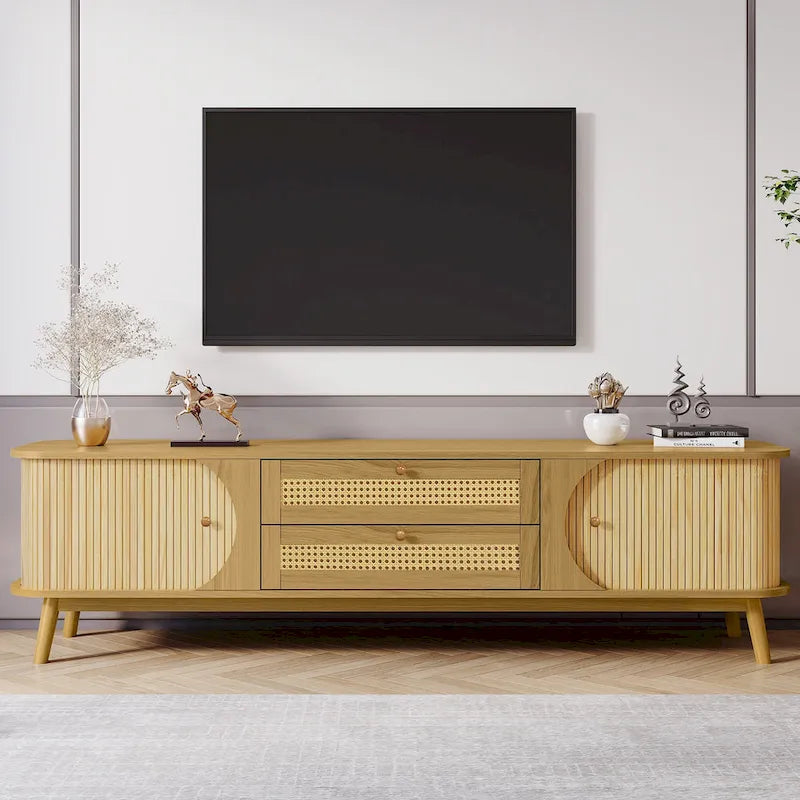 Meuble TV en rotin moderne