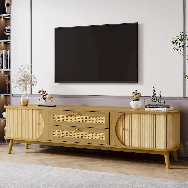 Meuble TV en rotin moderne