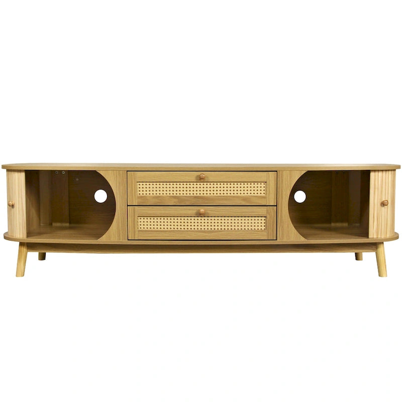 Meuble TV en rotin moderne