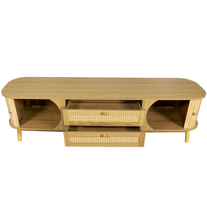 Meuble TV en rotin moderne