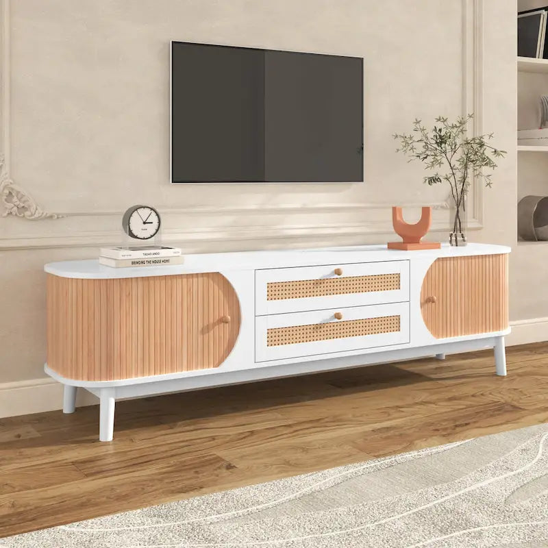 Meuble TV en rotin moderne