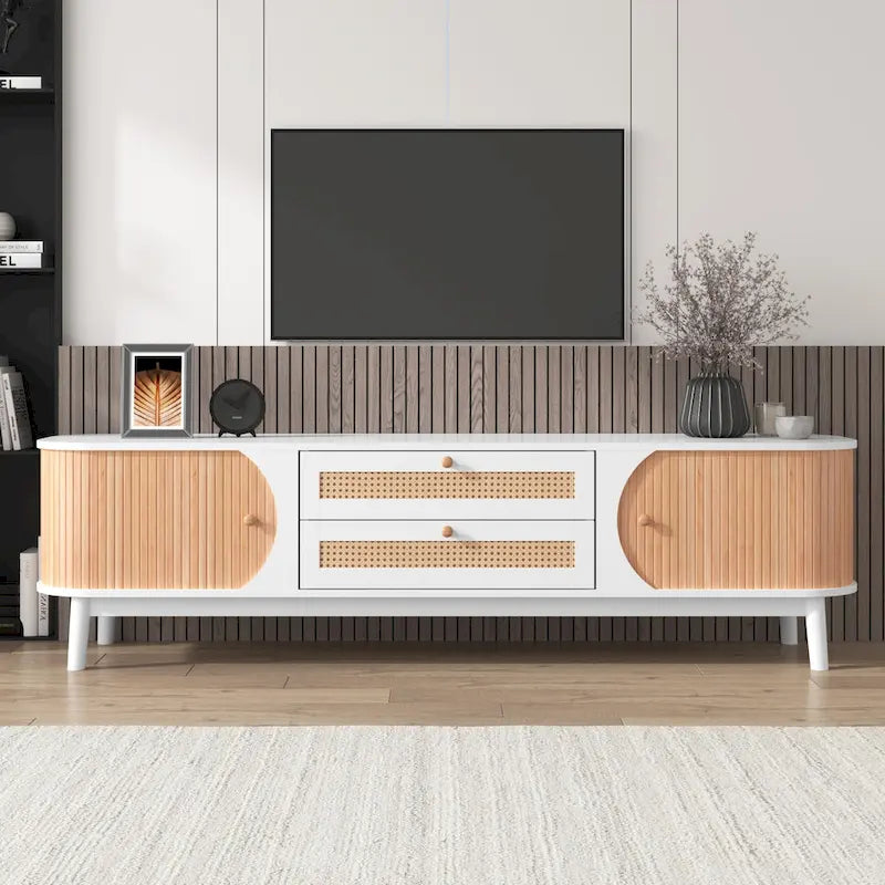 Meuble TV en rotin moderne