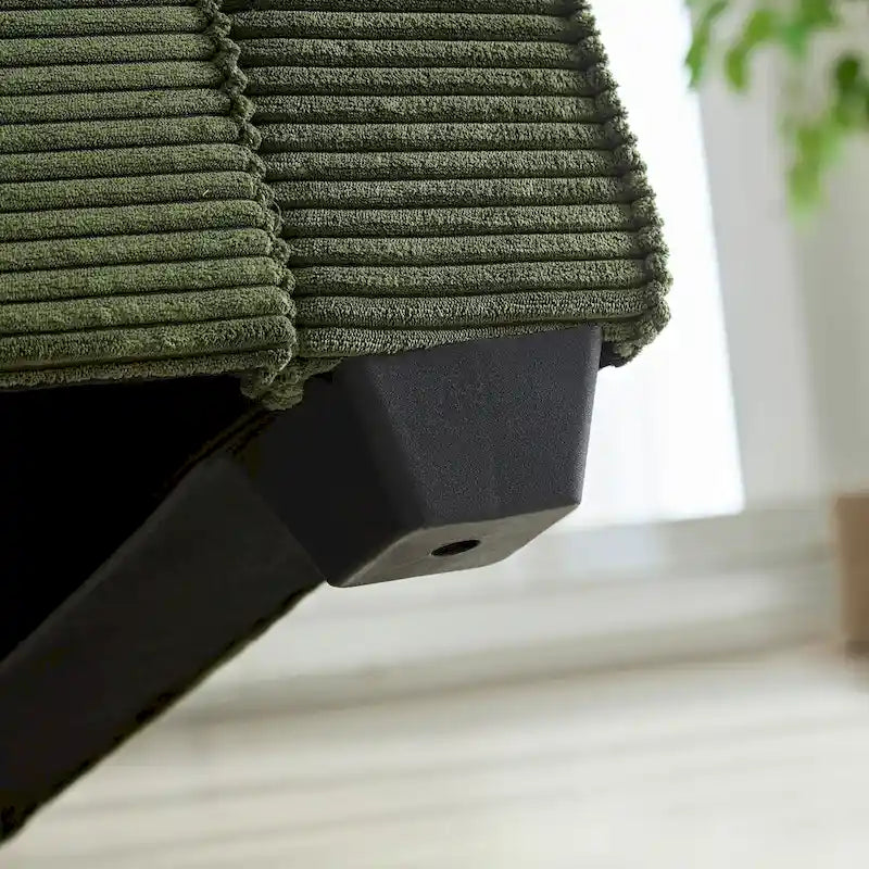 Canapé moderne en velours côtelé avec cadre en bois massif et ressorts serpentins
