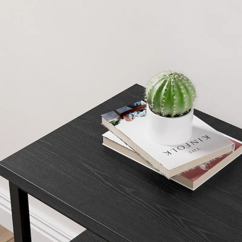 Meuble TV et commode avec 3 tiroirs en tissu et étagères ouvertes, 99 cm de large