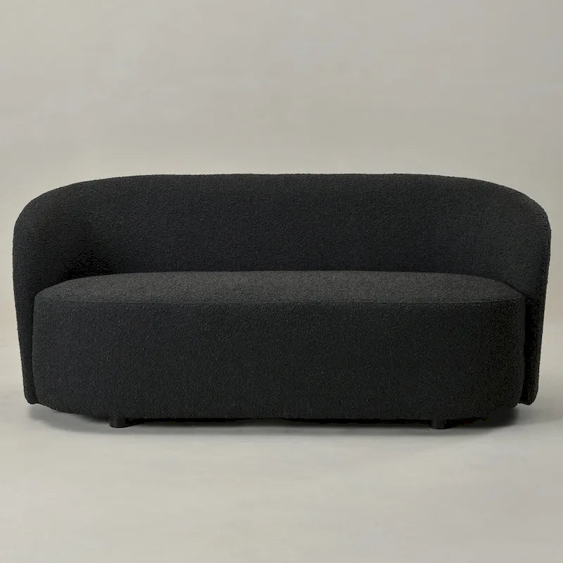 Causeuse rembourrée avec accoudoirs évasés et pieds réglables, 68"L