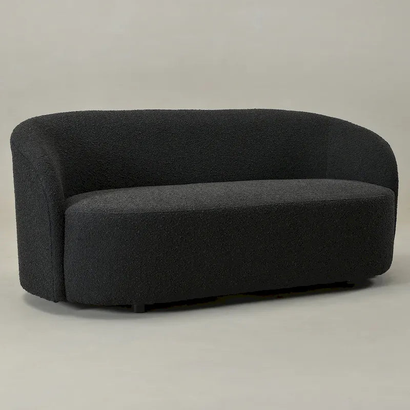 Causeuse rembourrée avec accoudoirs évasés et pieds réglables, 68"L