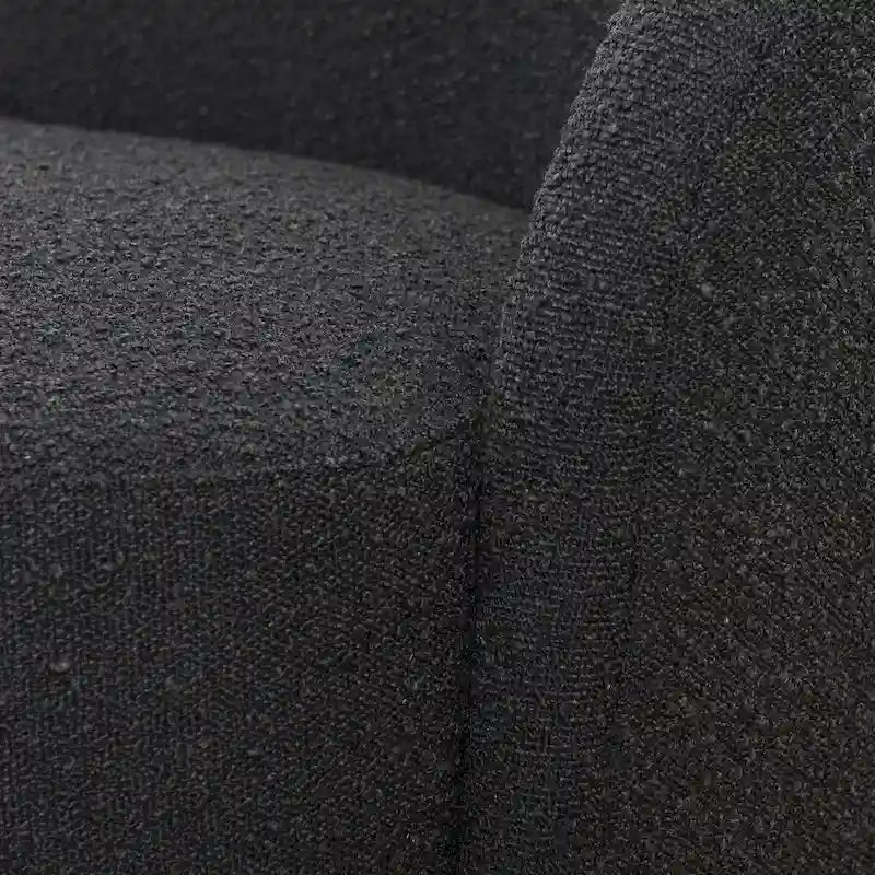 Causeuse rembourrée avec accoudoirs évasés et pieds réglables, 68"L