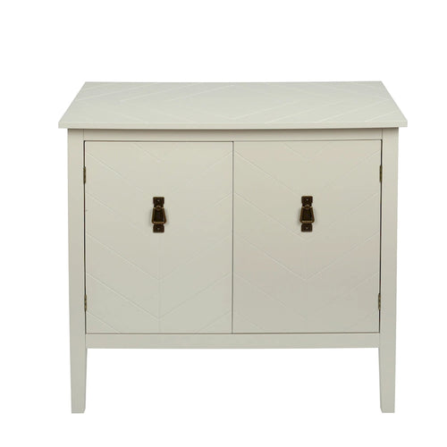 Buffet à 2 portes en bois de style vintage avec étagères réglables