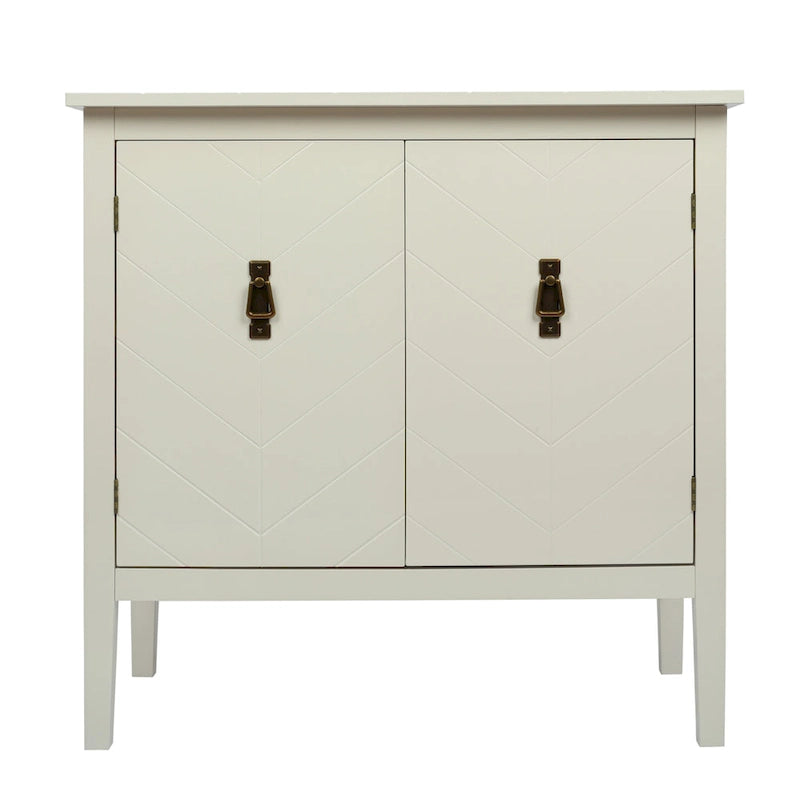 Buffet à 2 portes en bois de style vintage avec étagères réglables