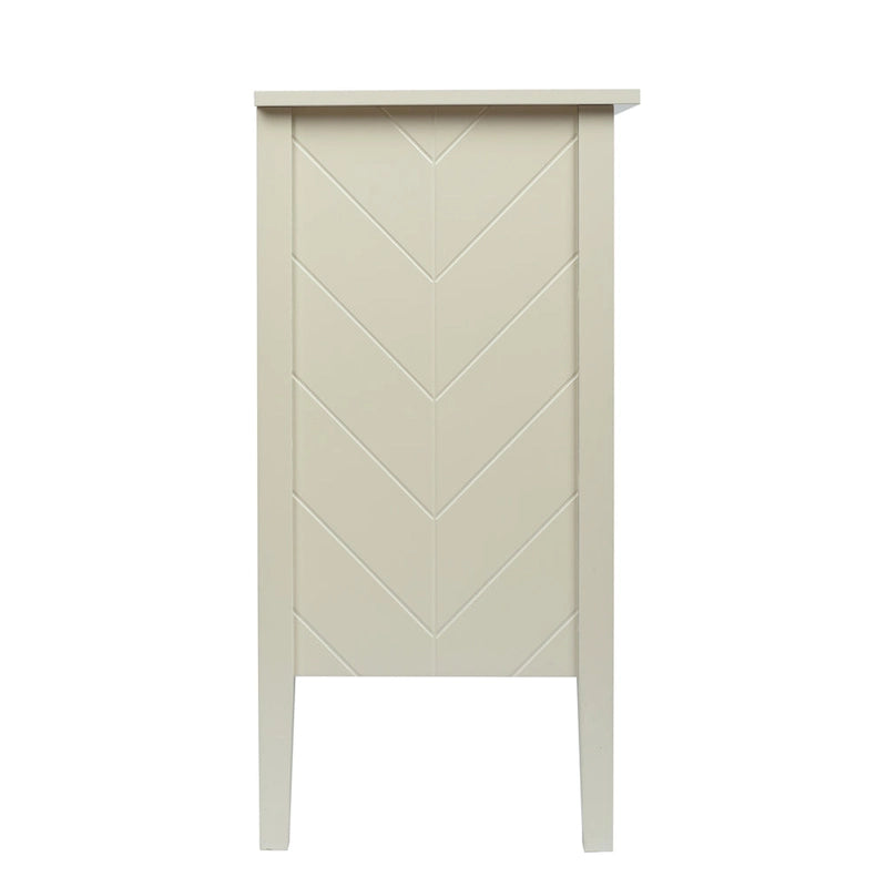 Buffet à 2 portes en bois de style vintage avec étagères réglables