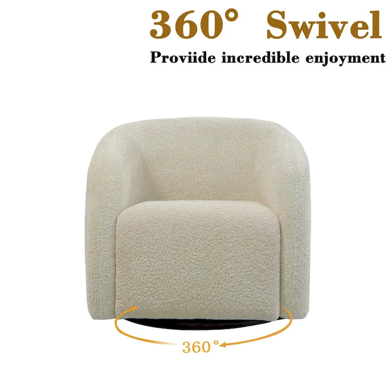 Fauteuil pivotant à 360° en forme de tonneau, 80,5 cm de large (lot de 2)