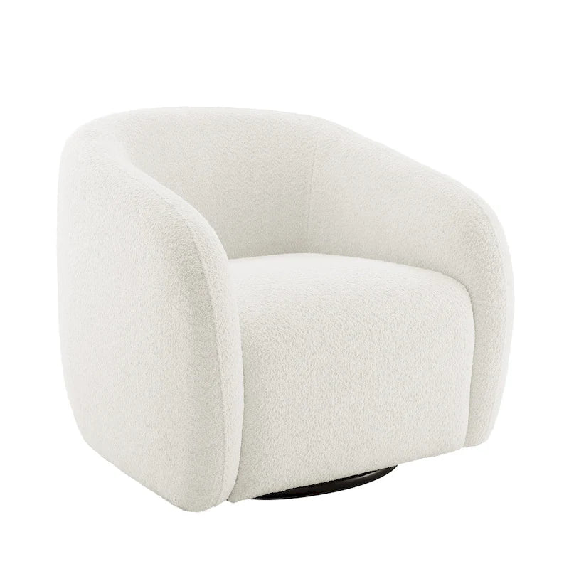 Fauteuil pivotant à 360° en forme de tonneau, 80,5 cm de large (lot de 2)