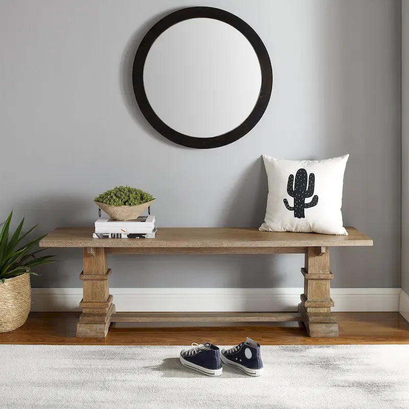 Banc de salle à manger rustique de ferme, 15" x 59,75" x 17,38"
