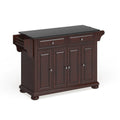 Îlot de cuisine fixe à plateau en granit avec armoire de rangement