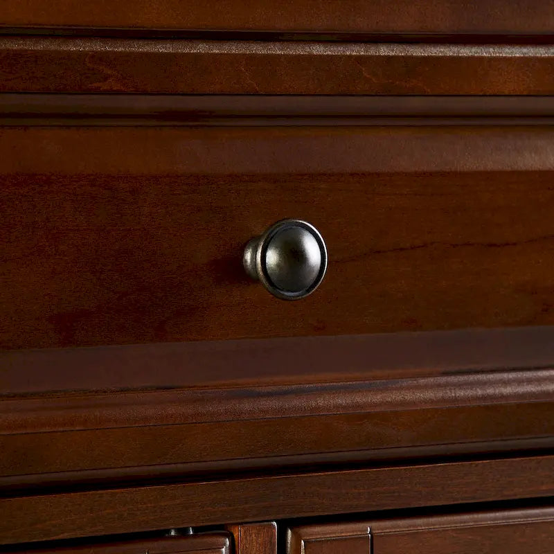 Îlot de cuisine fixe à plateau en granit avec armoire de rangement
