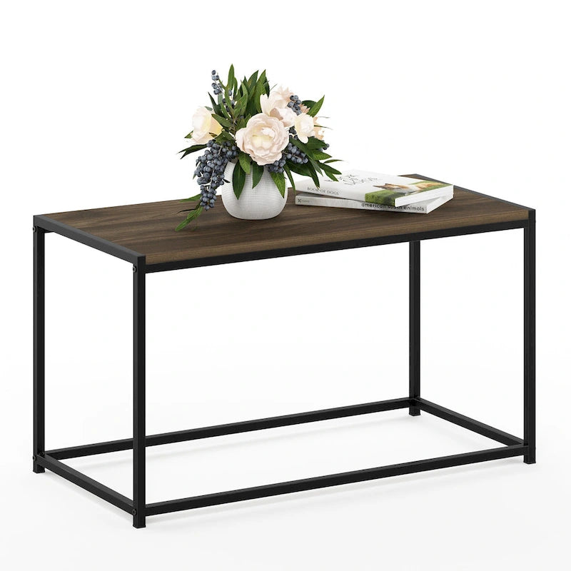 Table basse moderne en bois et métal