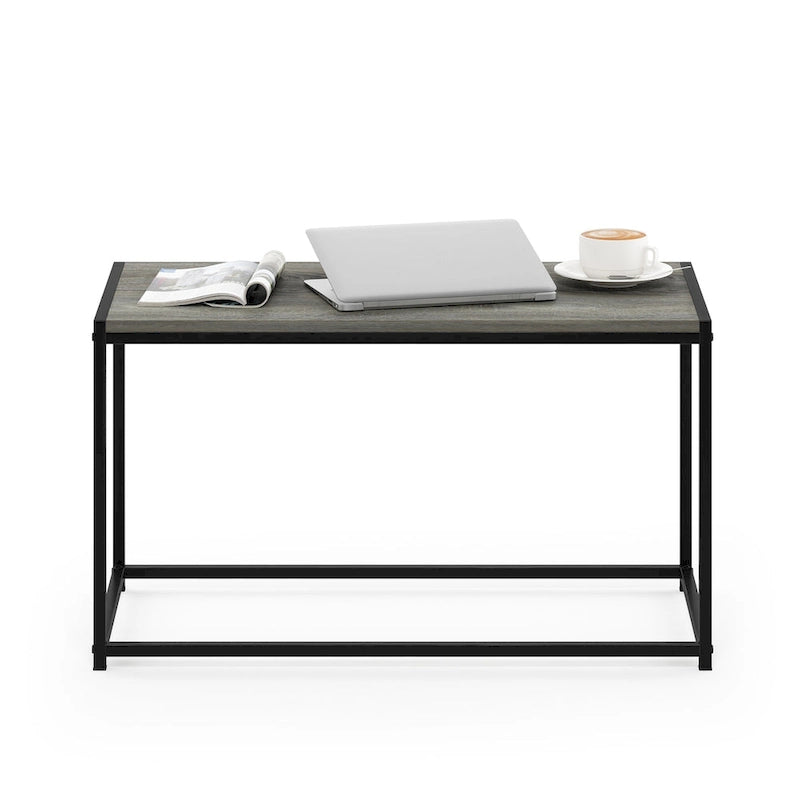 Table basse moderne en bois et métal