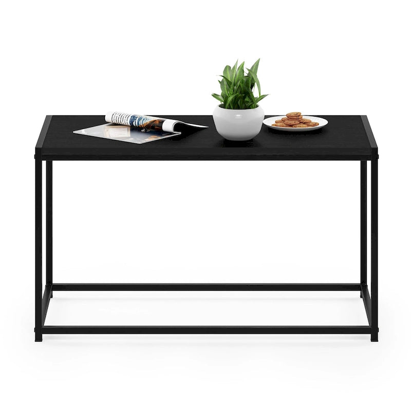 Table basse moderne en bois et métal