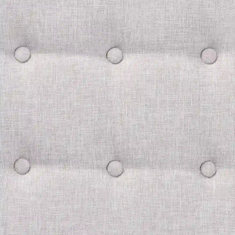 Ottoman-Repose-Pieds en Tissu Capitonnage Style Japandi avec Pieds en Noyer Brun