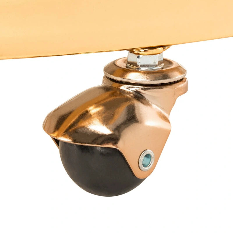 Dessert pour bar à roulettes rond à 3 niveaux avec porte-bouteilles, 56 cm (L) × 51 cm (P) × 86 cm (H)