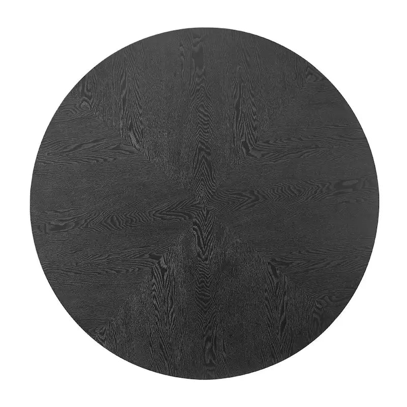 Table à manger ronde avec pied en X pour cuisine et salle à manger