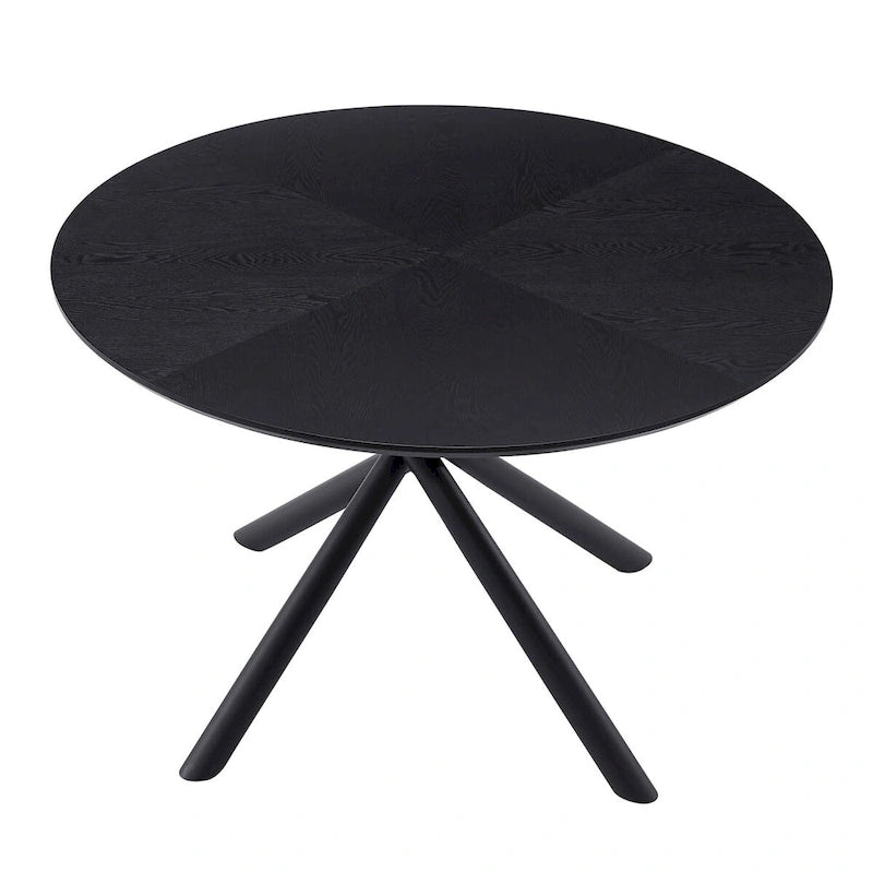 Table à manger ronde avec pied en X pour cuisine et salle à manger
