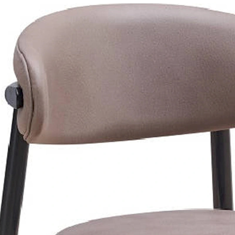Chaises de salle à manger du milieu du siècle avec pieds tournés, tissu gris et cadre noir, lot de 2