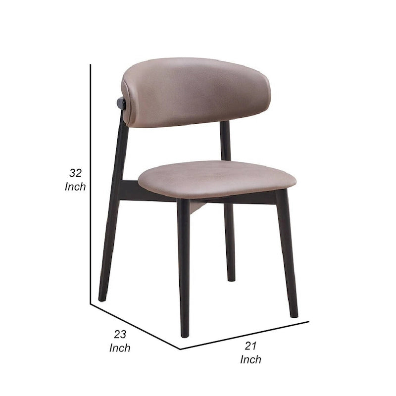 Chaises de salle à manger du milieu du siècle avec pieds tournés, tissu gris et cadre noir, lot de 2